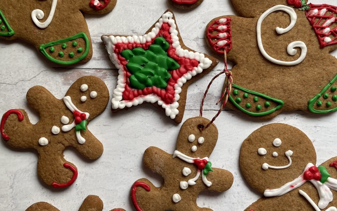 Gluten Free Vegan Allergy Friendly Gingerbread Cookies with Icing